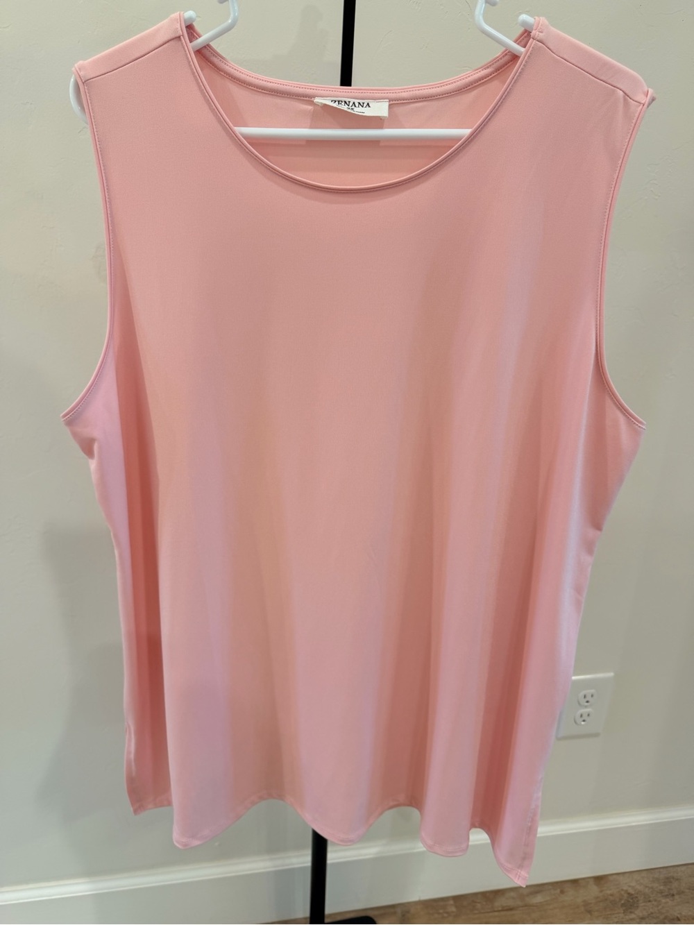 ZENANA Sleeveless Blush Pink Top – Size 2X